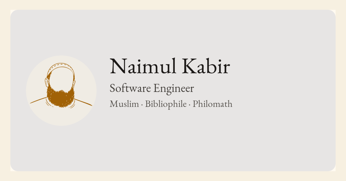 Naimul Kabir | Personal Portfolio